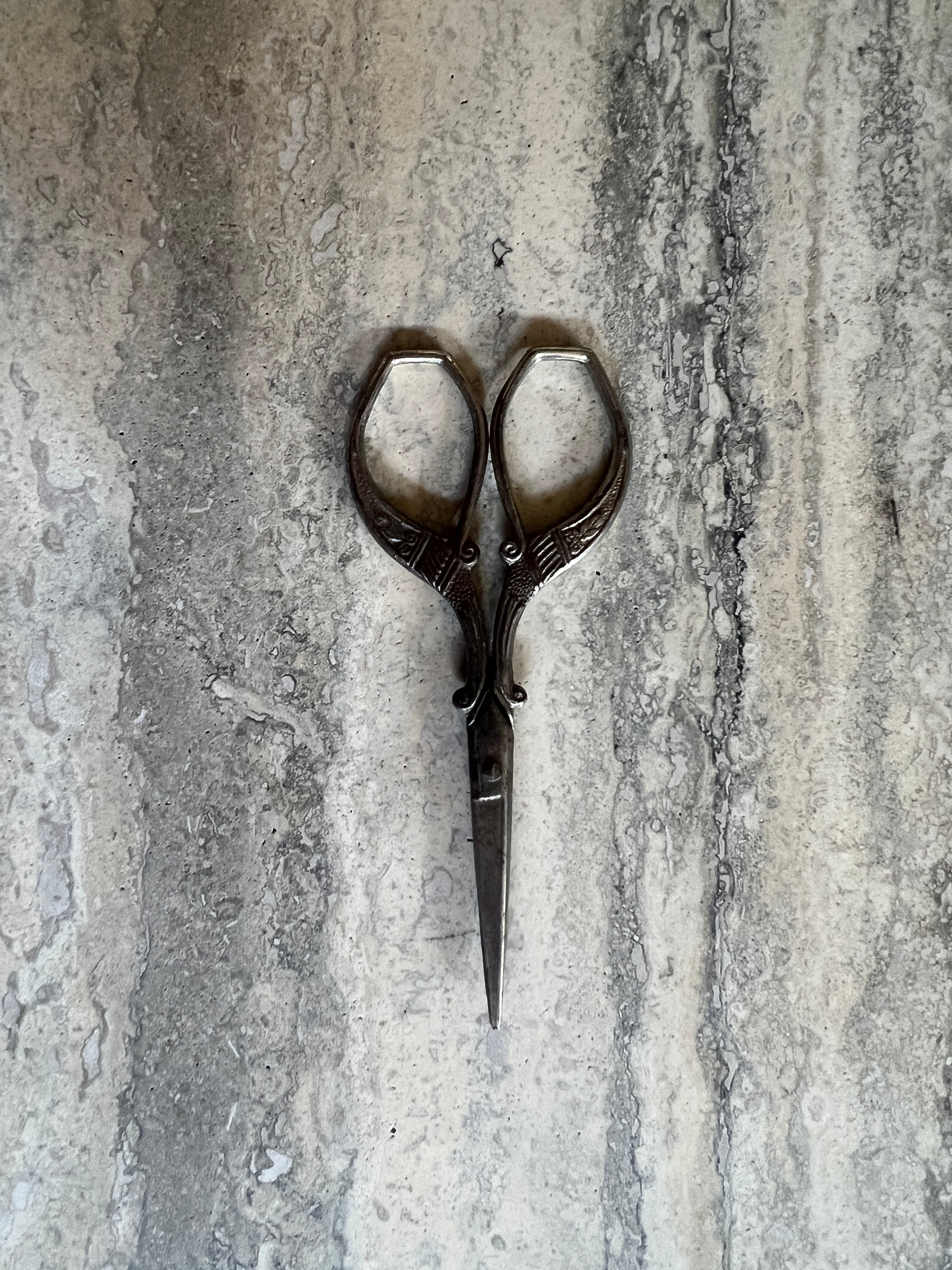 Antique Silver Scissors
