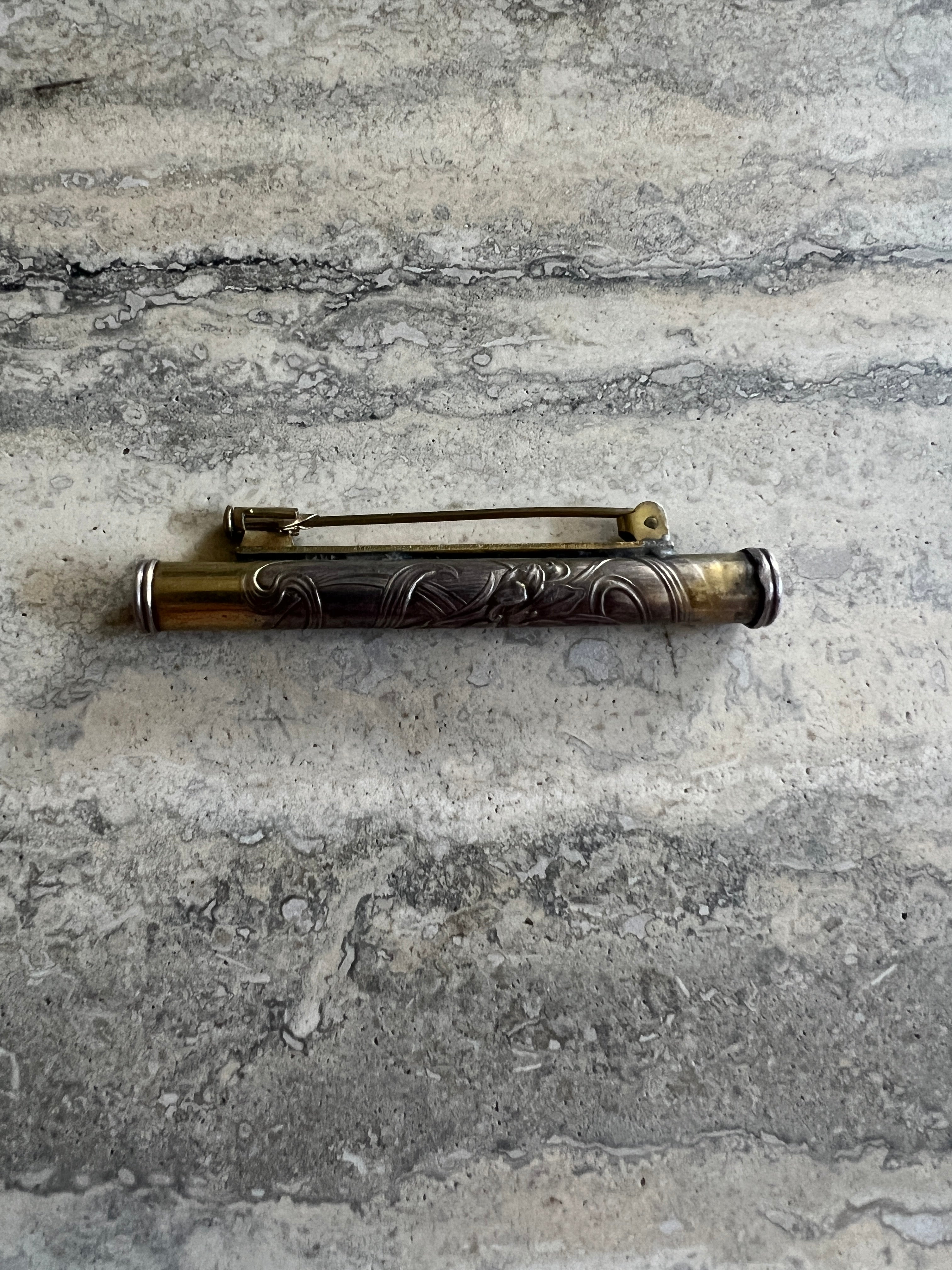 Art Deco Silver/Brass Brooch