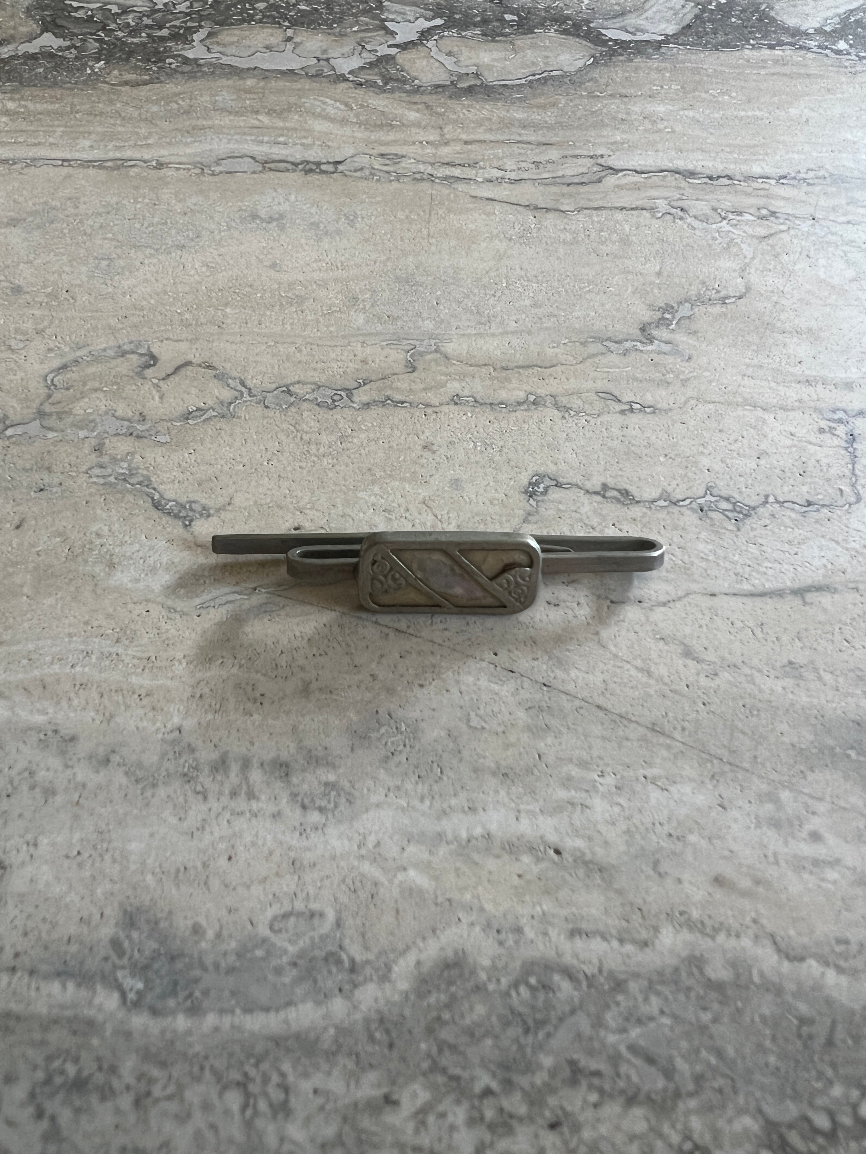 Mid Century Silver Tie Bar