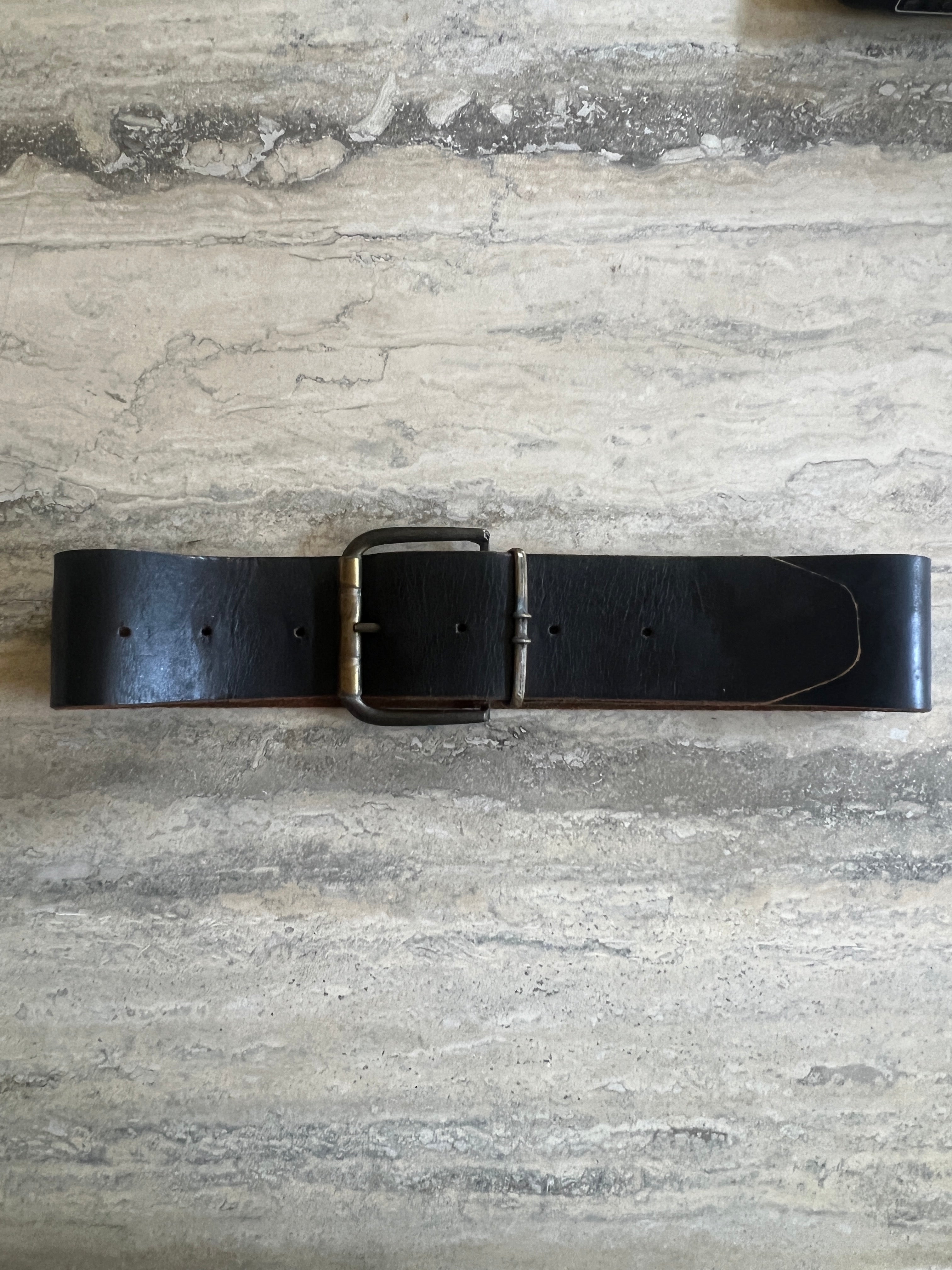 Vintage Leather Brass Belt