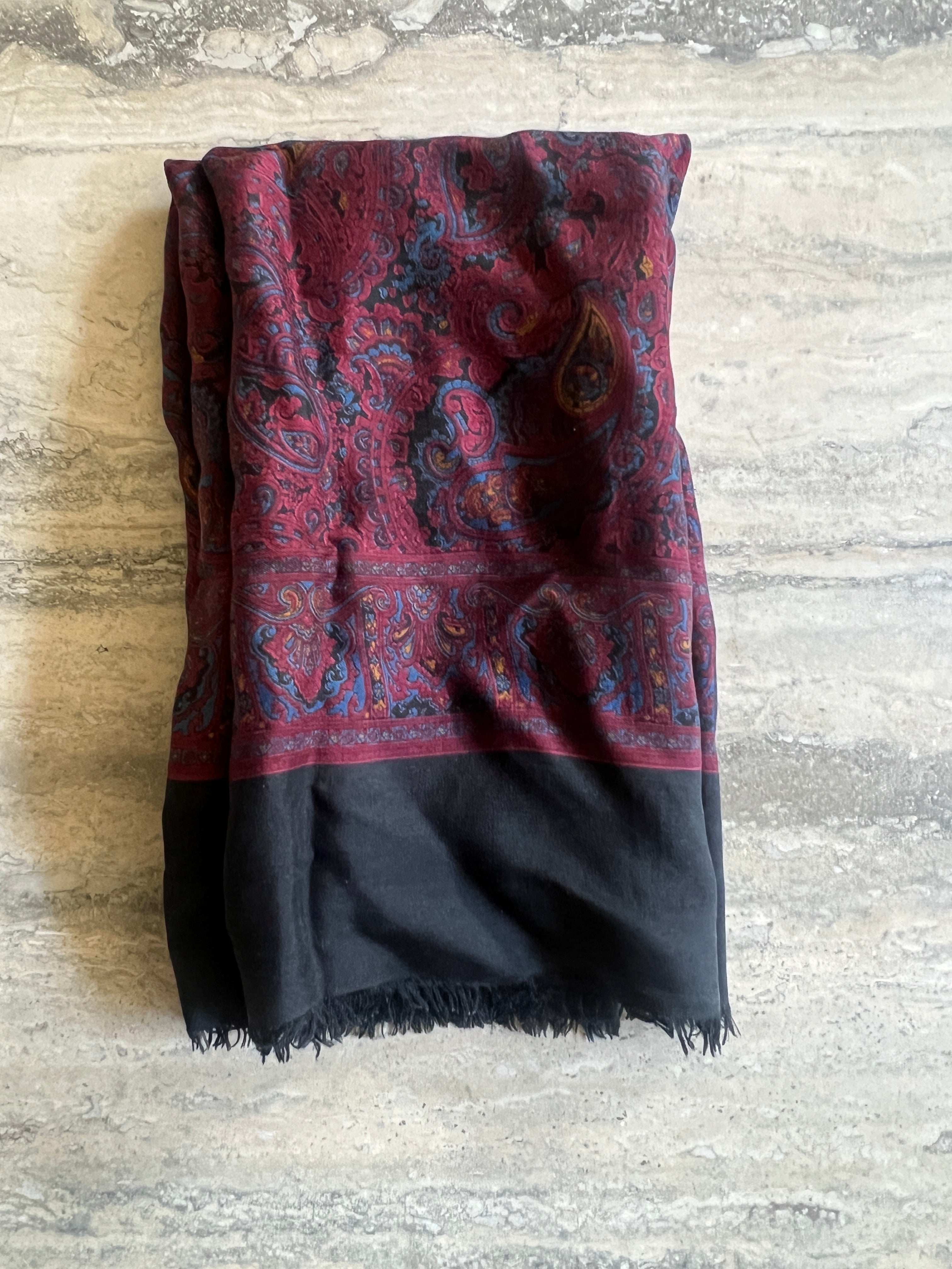 Italian Paisley Silk Scarf