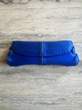 Vintage Blue Silk Clutch