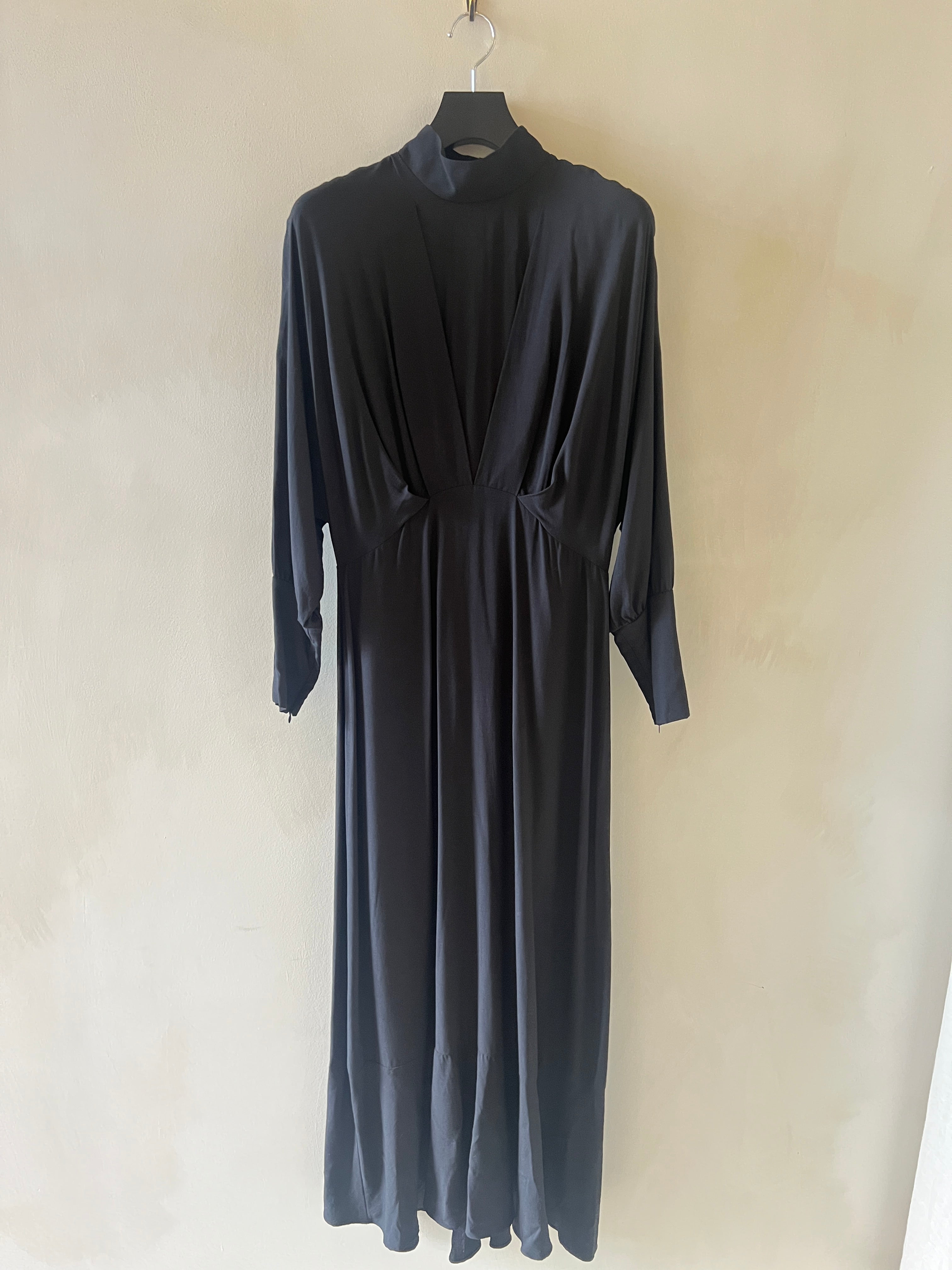 Black Mock Neck Maxi Dress