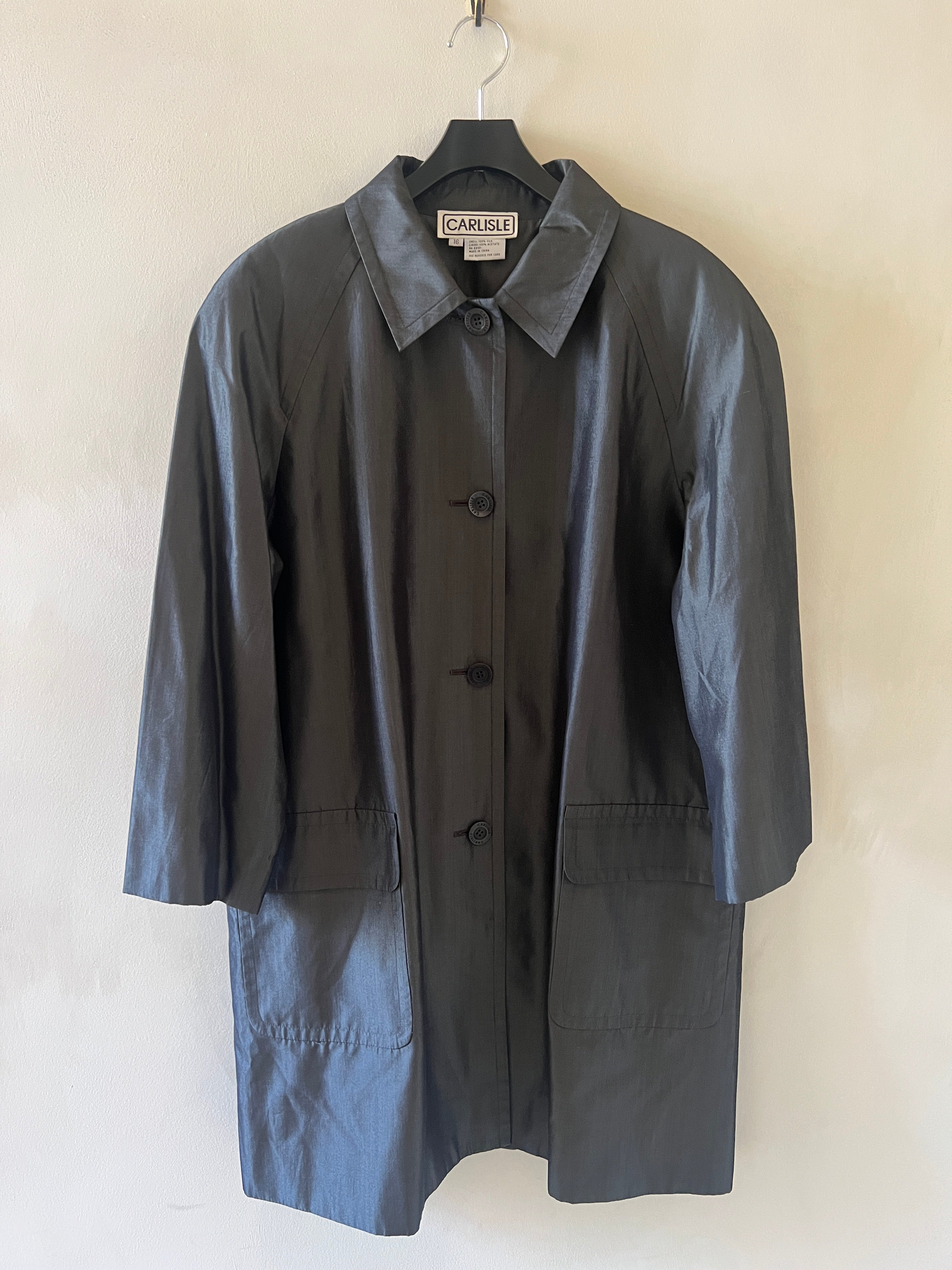 Vintage Grey Silk Jacket