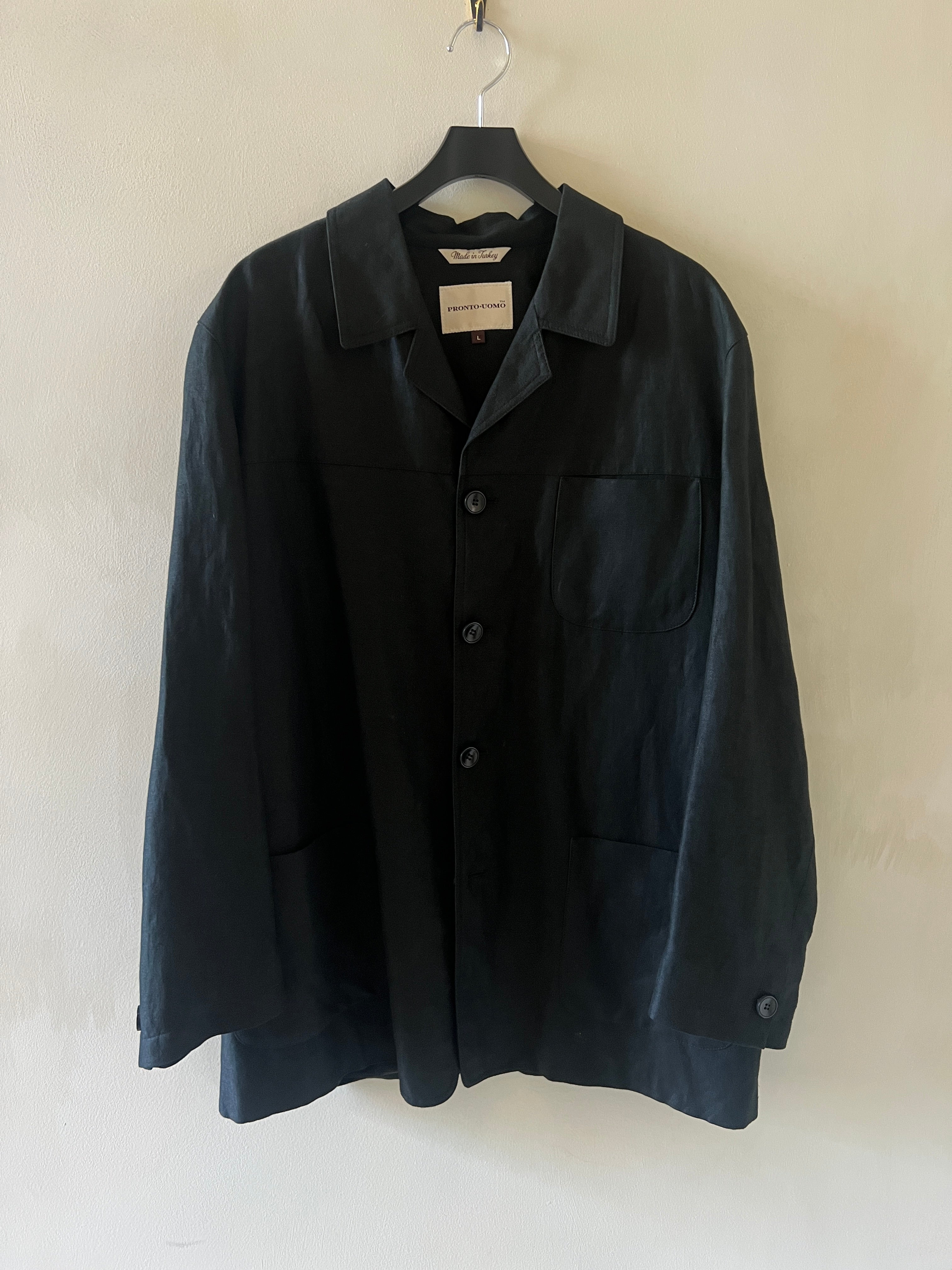 Pronto Uomo Black Linen Jacket