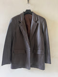 Brown Lamb Leather Blazer