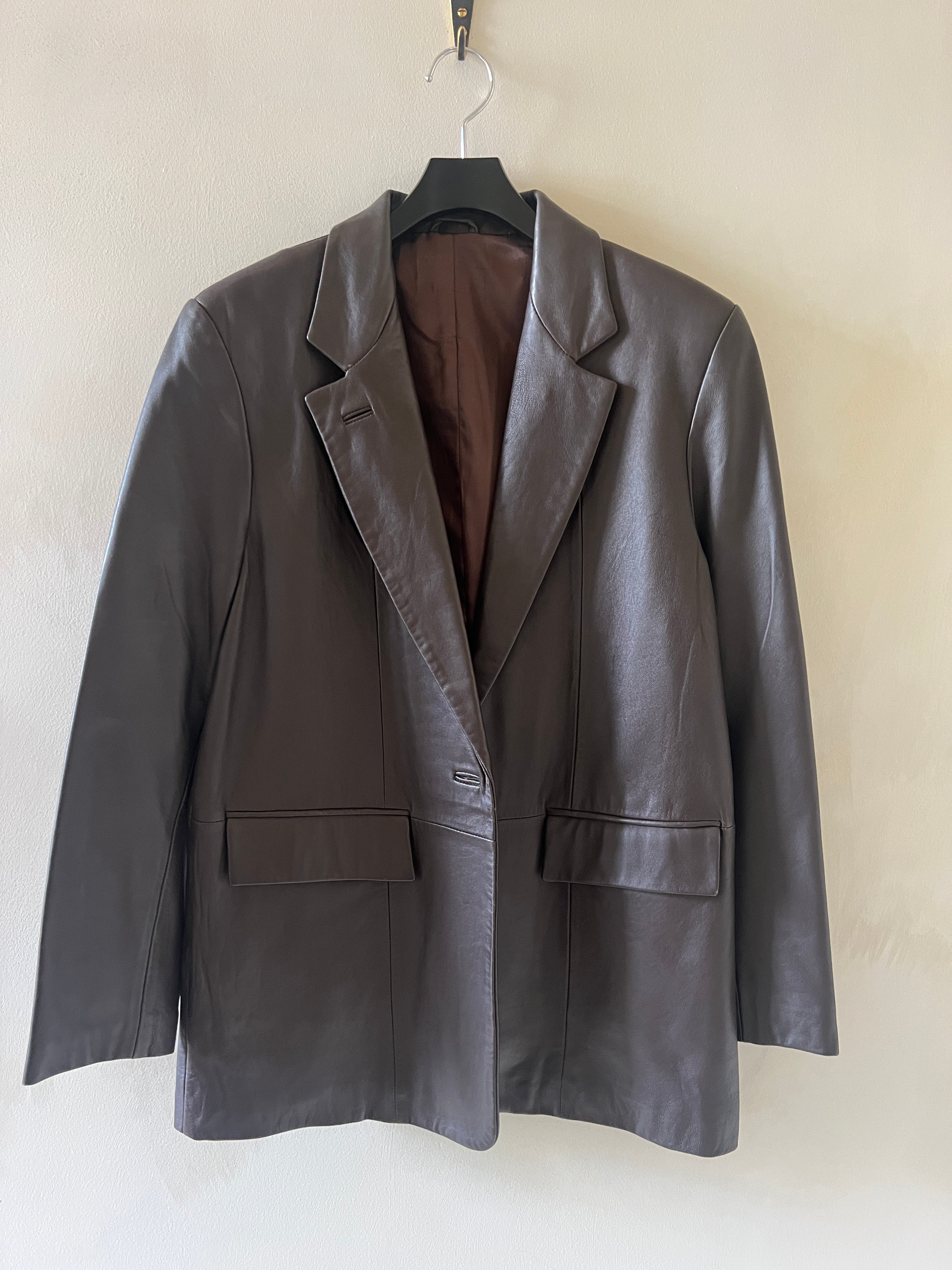 Brown Lamb Leather Blazer