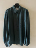 Vintage Sage Green Silk Shirt