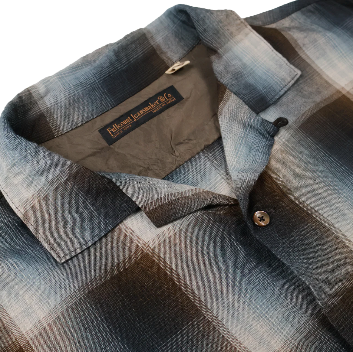 Fullcount | Check Open Collar Shirt