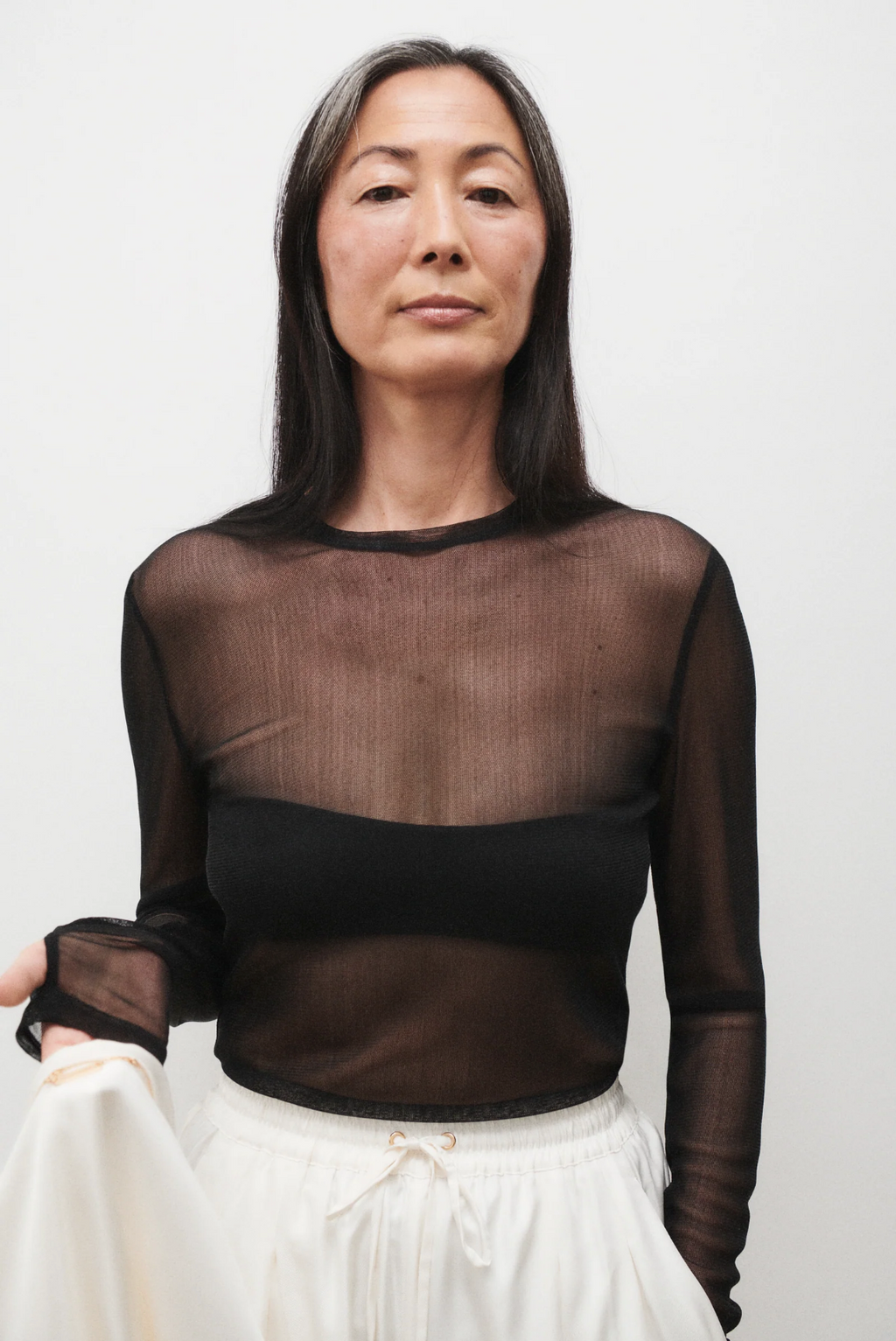 Silk Laundry | Mesh LS Top