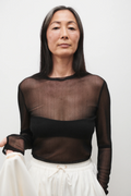 Silk Laundry | Mesh LS Top