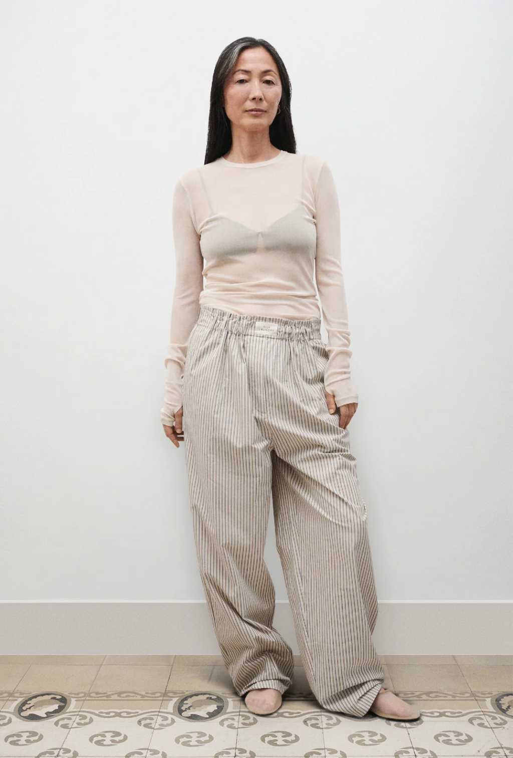 Silk Laundry | Mesh LS Top