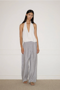 Double Waist Linen Pant
