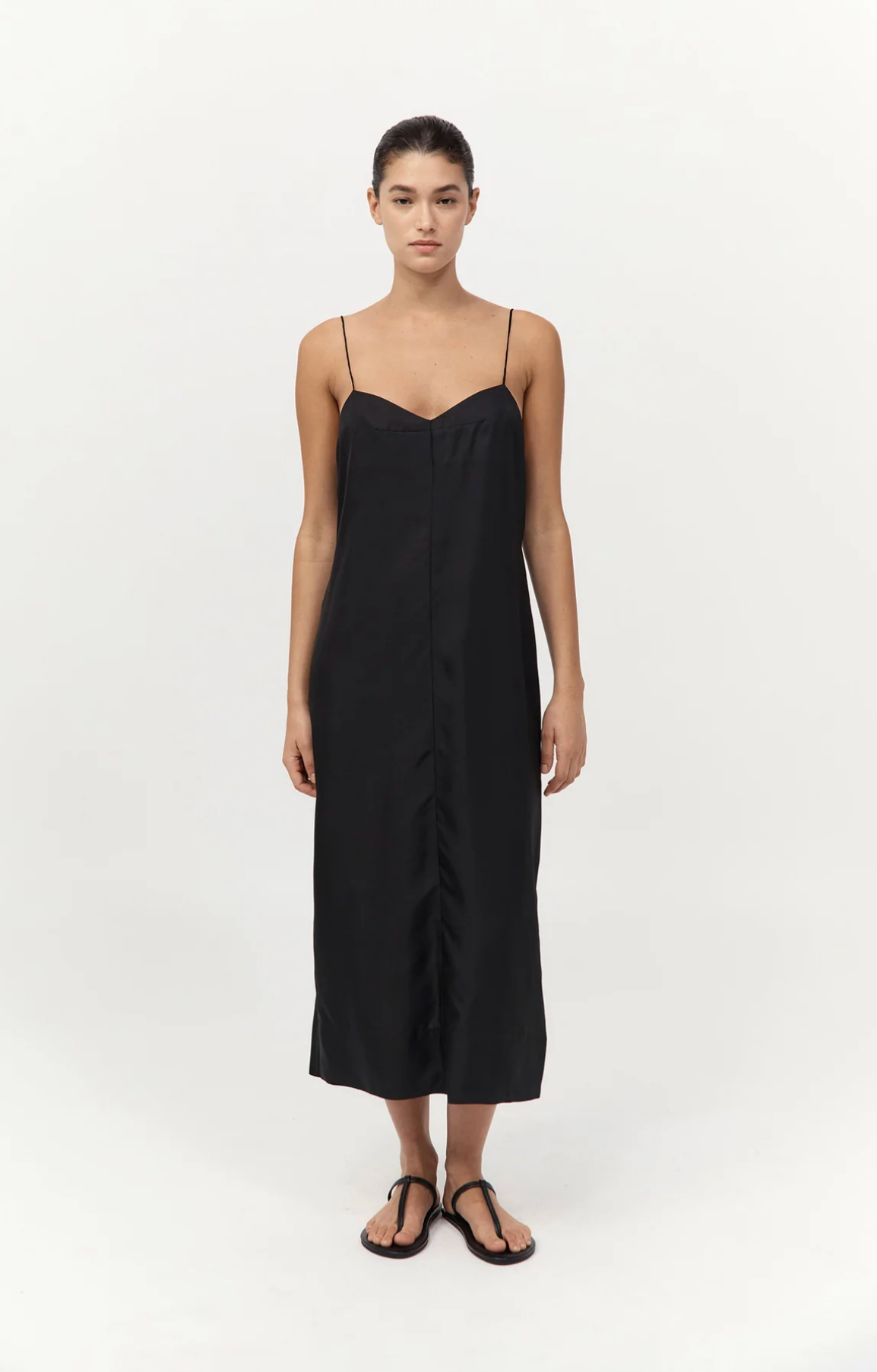 Silk Twill Slip Dress