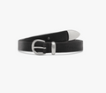 Western Bridle Leather Slim Belt