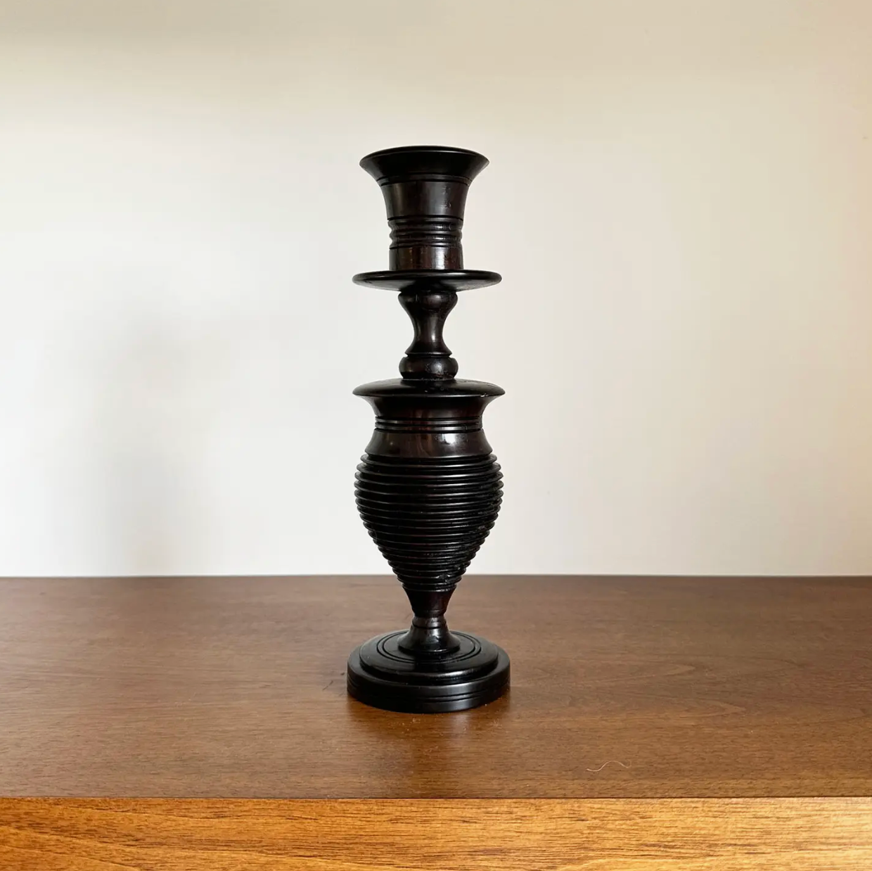 Ebony Wood Candle Holder