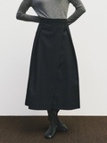 Wool Blend Midi Skirt