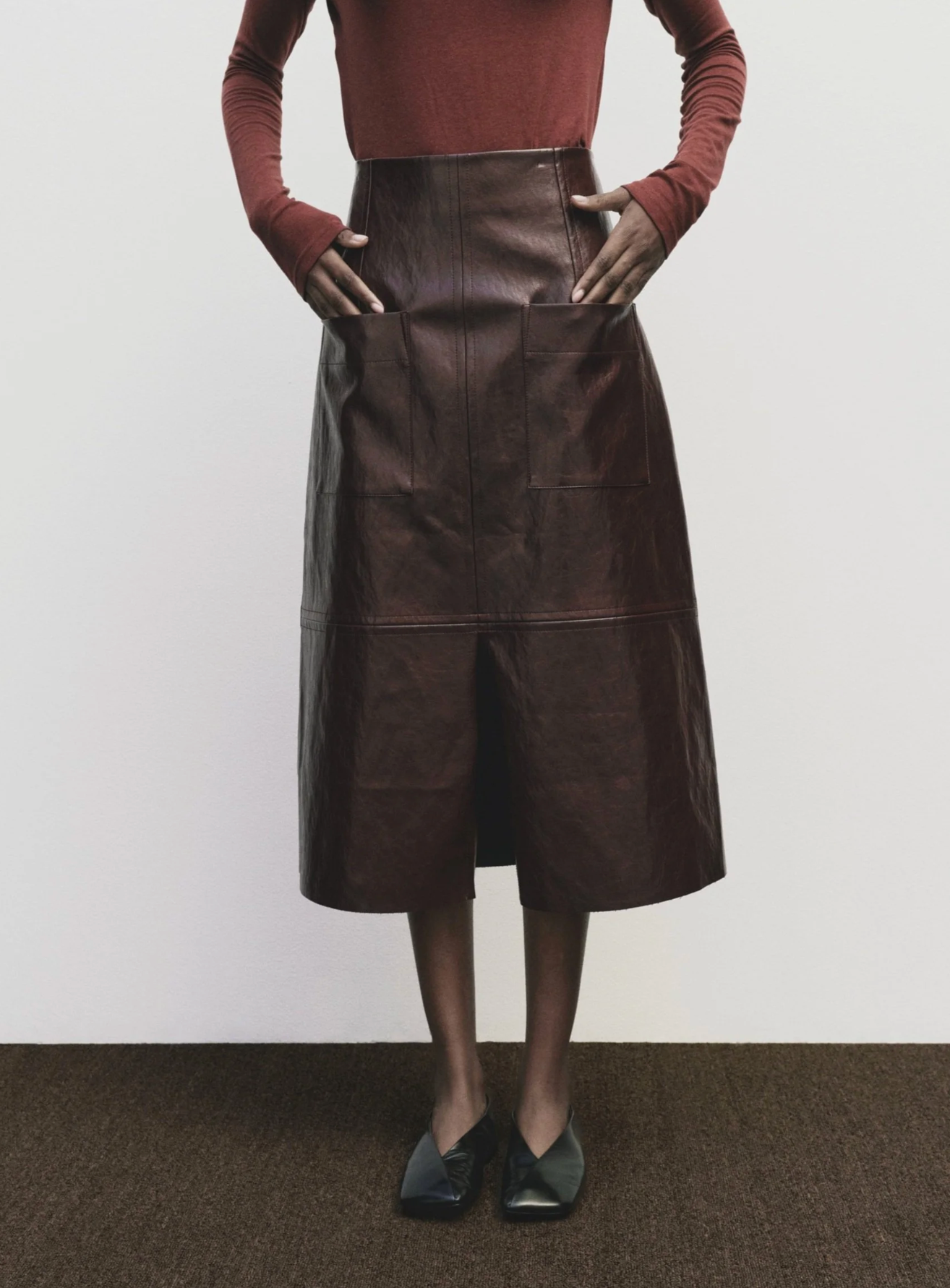 Faux Leather Skirt