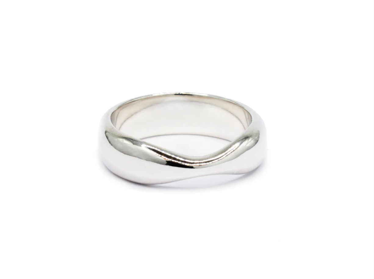 Pinch Silver Ring