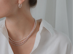 Pearl & Silk Knotted Necklace 3.5mm / 18"