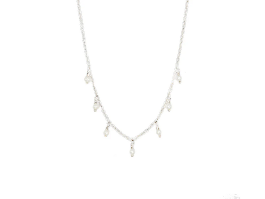 Pearl Drop Necklace 1.5mm / 16"-18" Adjust