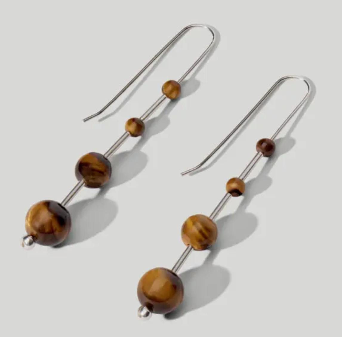 Idole Earrings | Large Tigers Eye