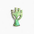 Tamegroute Four-Arm Candelabra – Green Glaze
