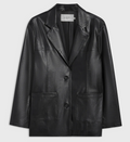 Oversized Faux Leather Blazer
