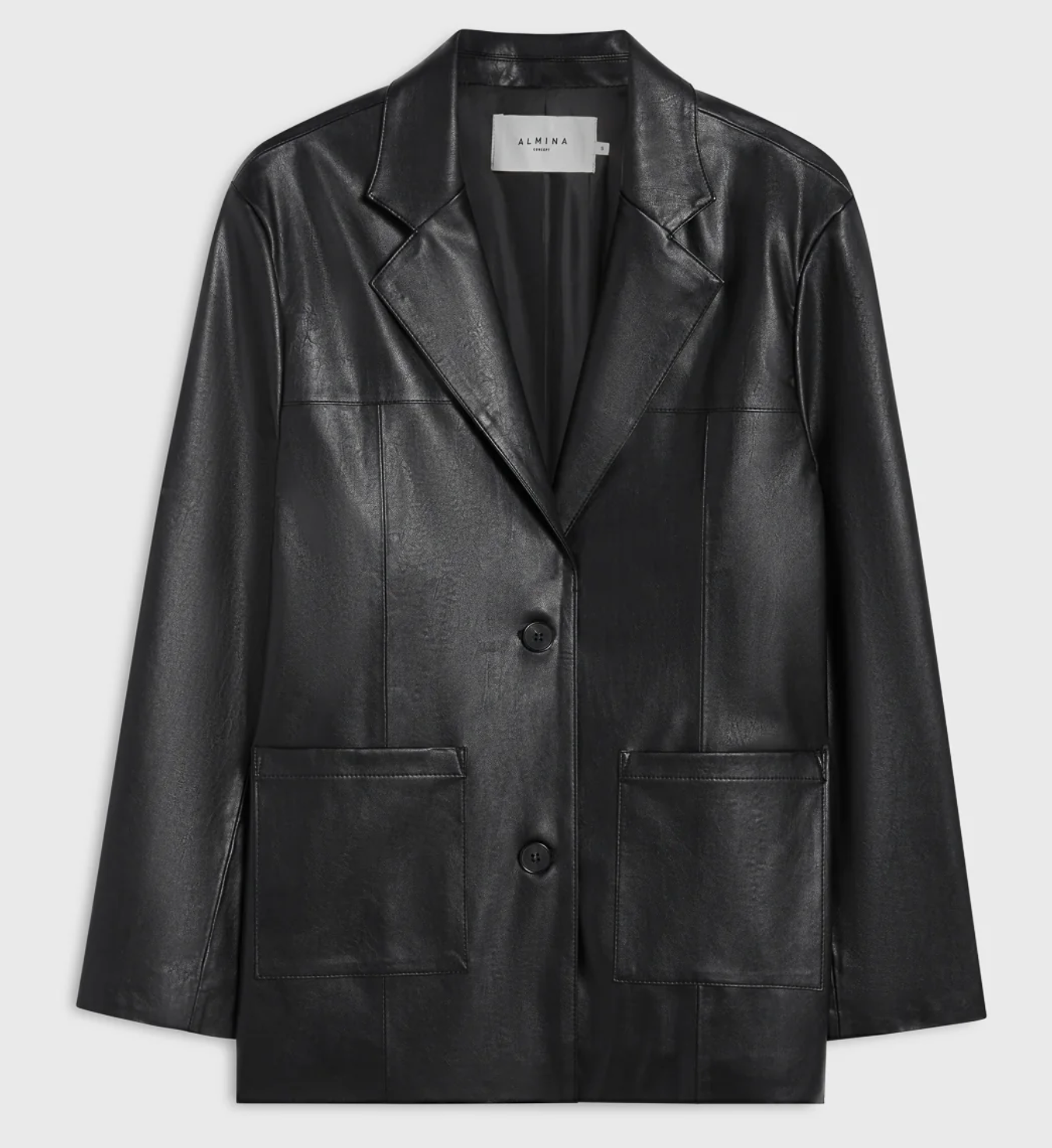 Oversized Faux Leather Blazer