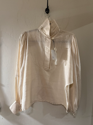 Raw Silk Pullover Blouse