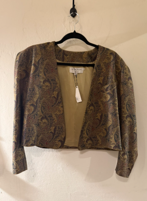 Paisley Wool Cropped Jacket