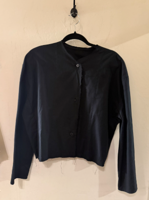 Raw Edge Cropped Sweater