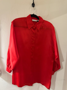 Red Silk Btn Down