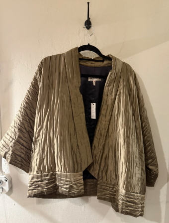 60's Gold Pleated Kimono Shawl