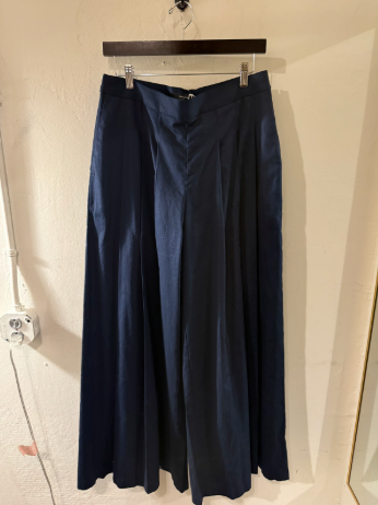 Wide Leg Pleated Trousers