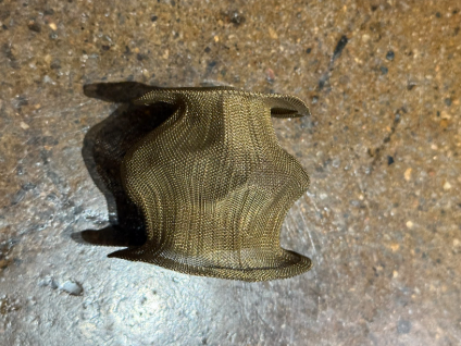 Sculptural Mesh Brass Bangle