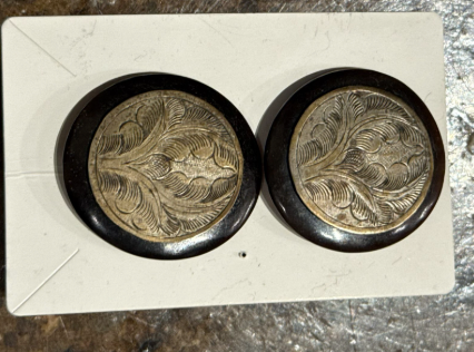 Sterling Etched Clip-on Earrings