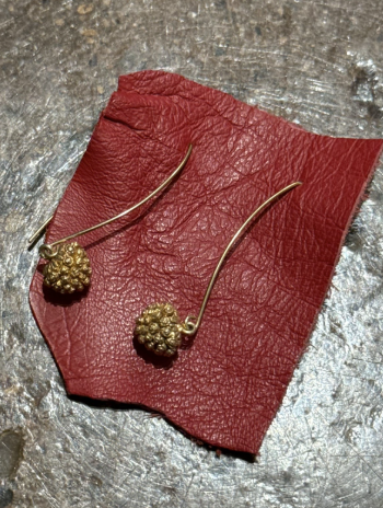 18k Plated Sterling Poppy Earrings