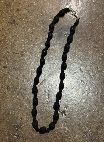 Beaded Wrapped Silk Necklace