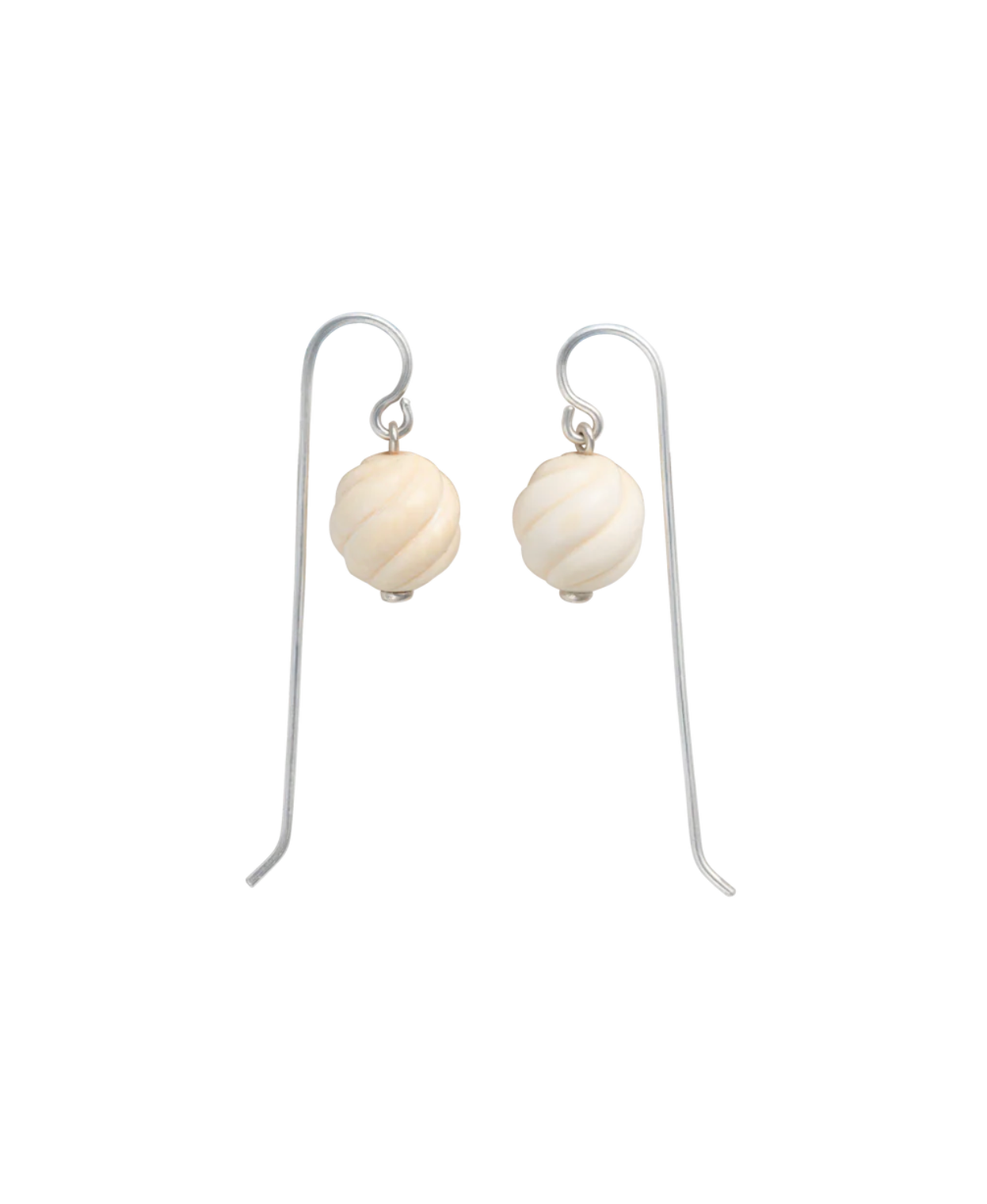 Carved Corral Earrings