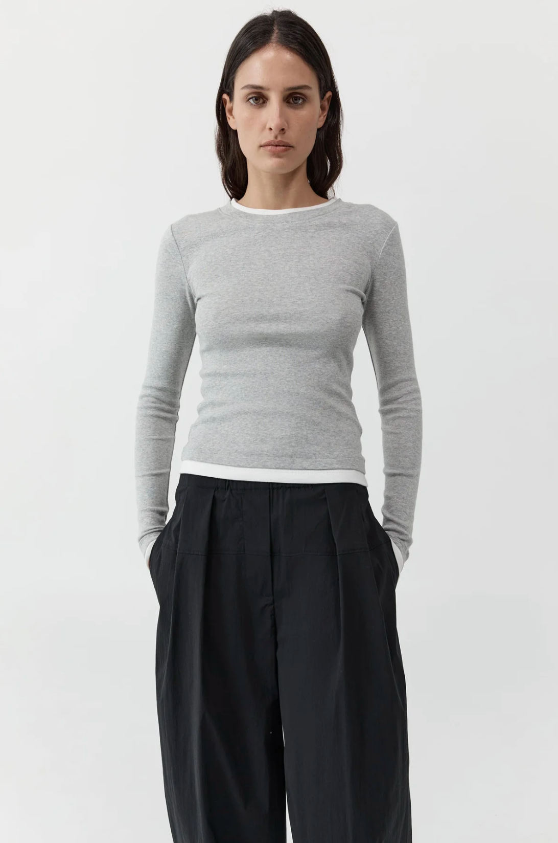 Org Cotton Layered LS Top