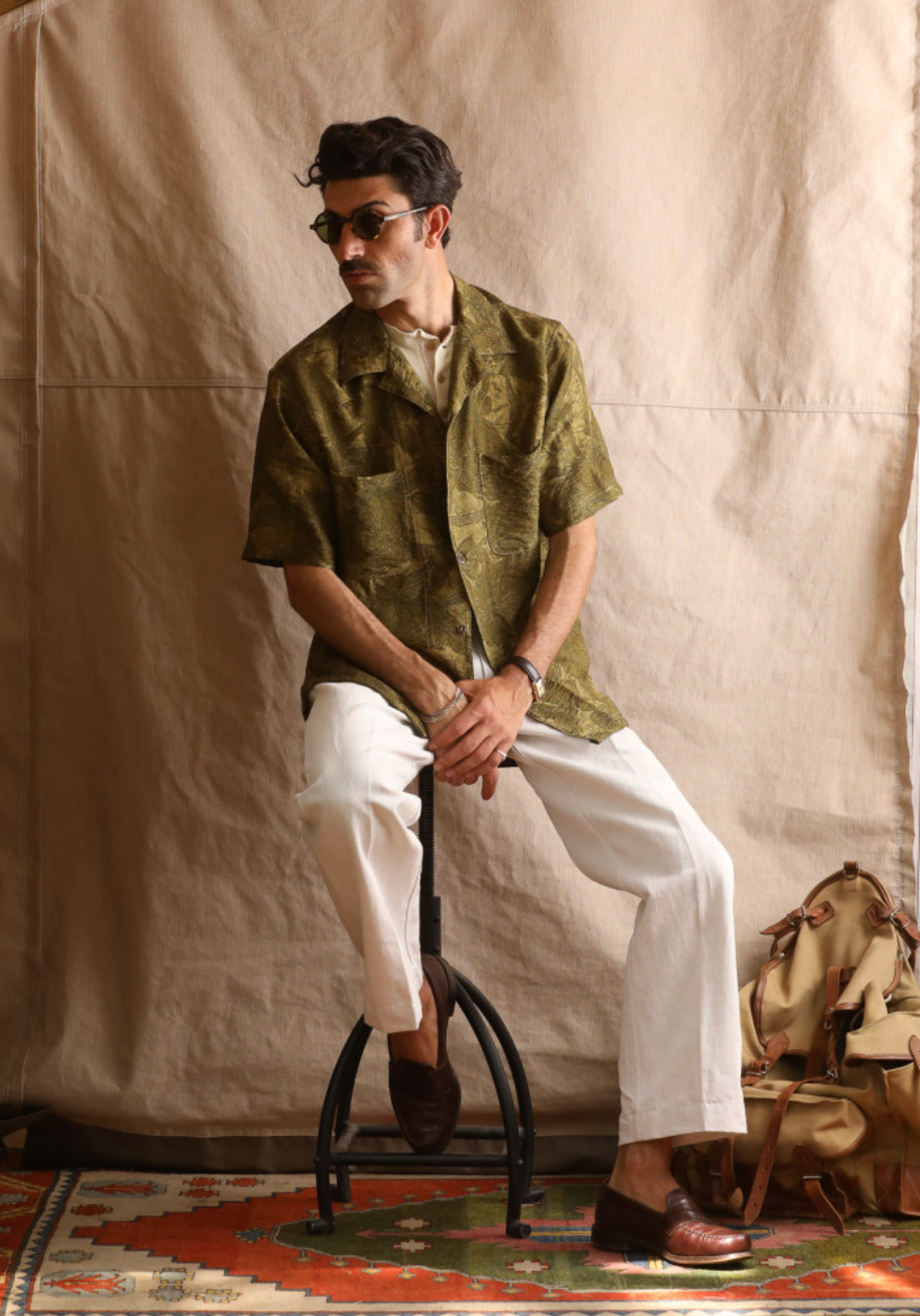 Miami Camo Camp Shirt