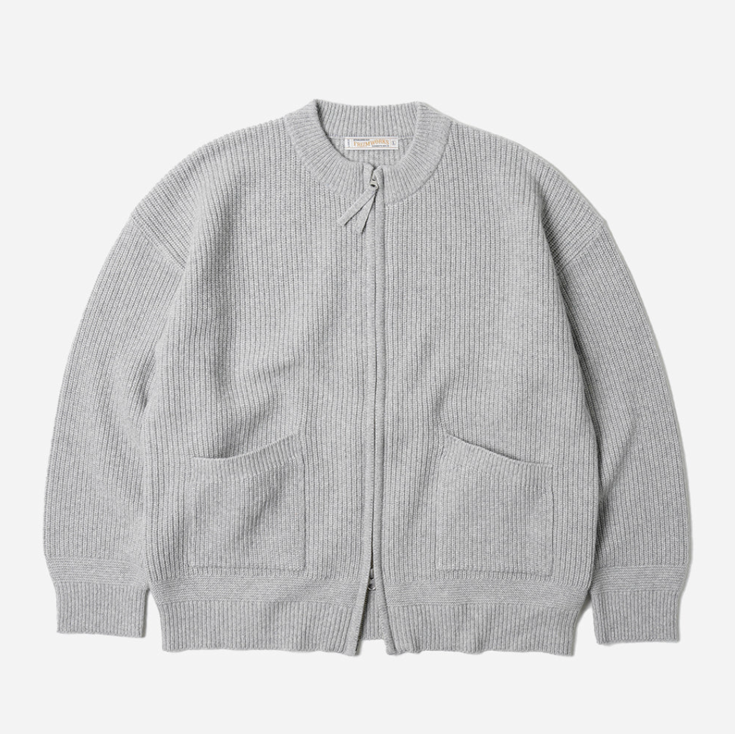 Wool Deck Zip Cardigan