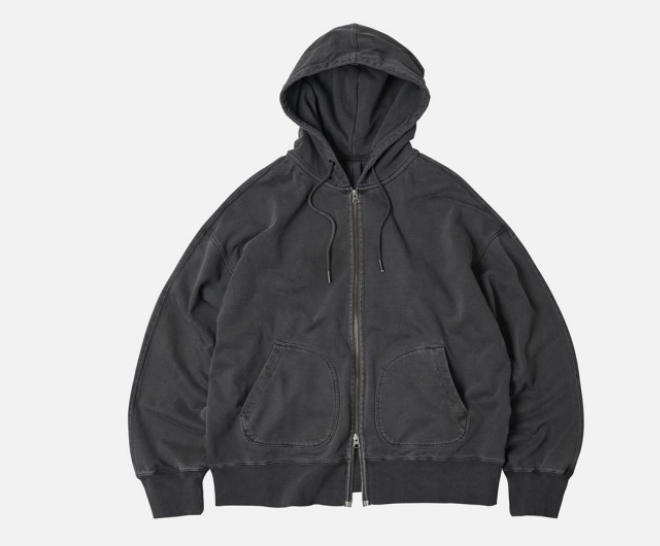 Pigment Dye Zip Hoodie