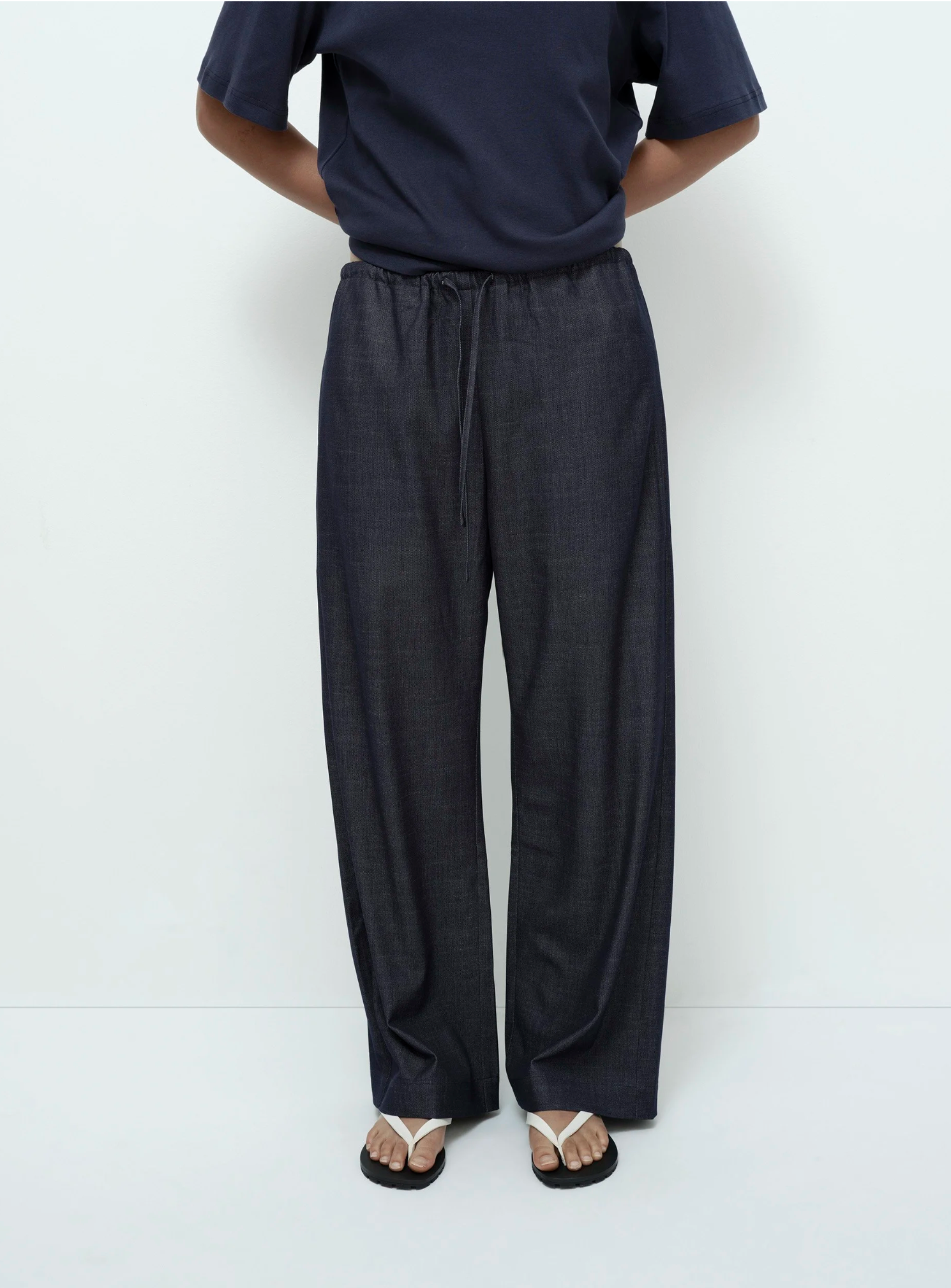 Denim Drawstring Pants