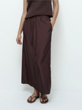 Drawstring Midi Skirt
