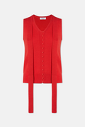 Knit Silk Scarf Vest