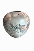 Raku Pottery Moon Vase