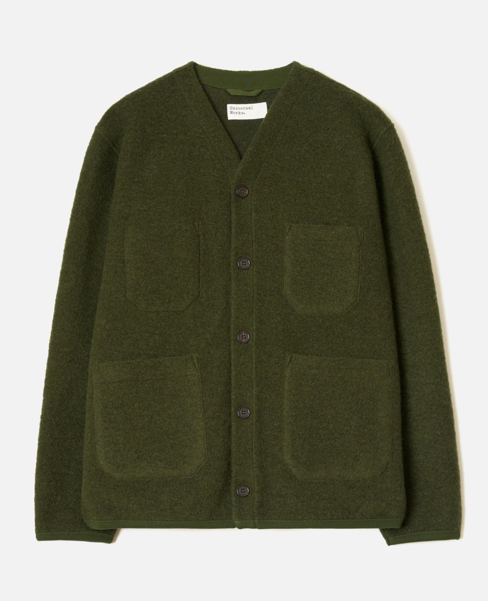 Wool Fleece Cardigan