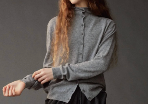 Mock Neck Cardigan